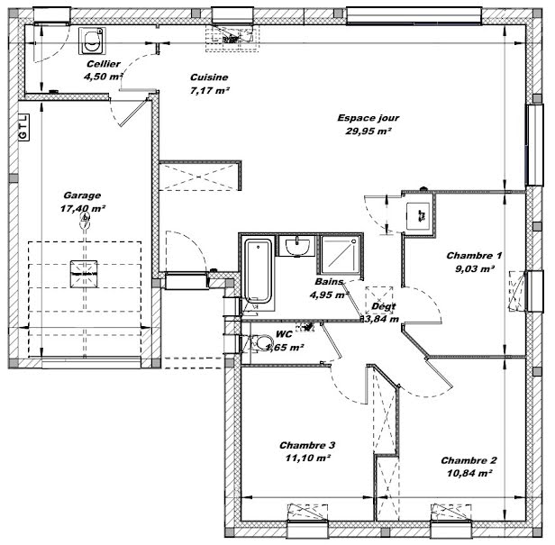 Vente maison neuve 4 pièces 83 m² à Joué-du-Bois (61320), 203 307 €