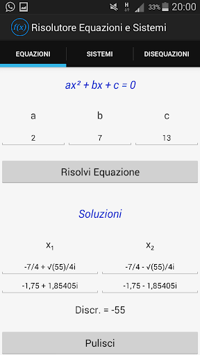 Equations and Systems Solver