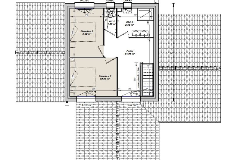  Vente Terrain + Maison - Terrain : 375m² - Maison : 119m² à Mouilleron-le-Captif (85000) 