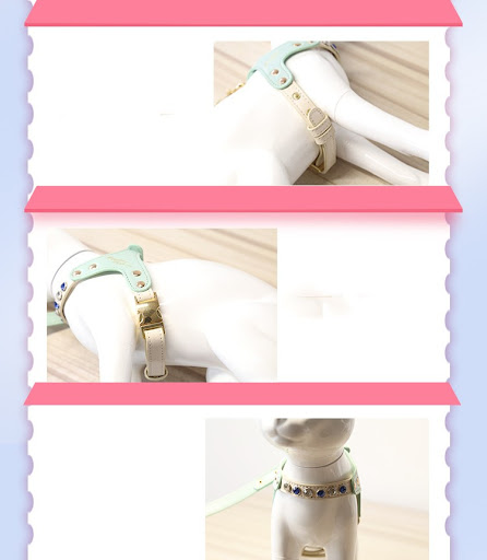 Title 4, PU Leather Diamond Chest Back Suit for Dogs and...