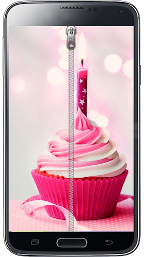 Cupcake Zipper Lock Screen