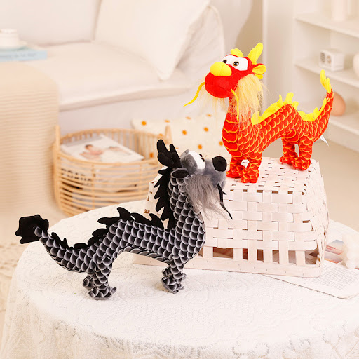 Title 2, Creative Simulated Chinese Dragon Plush Toy Orn...