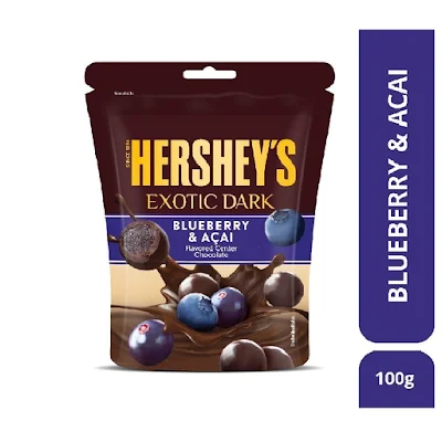 Hersheys Exotic Dark Chocolate Blueberry And Acai 100 Gm