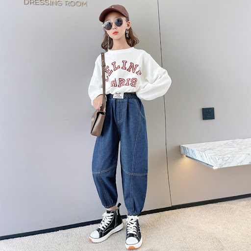 Title 1, Girls Harem Pants Fashion Childrens Casual Je...