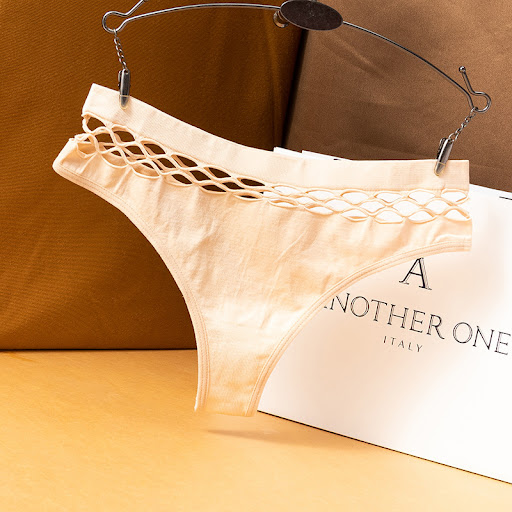 Title 10, Sexy Fishnet Hole Cutout Triangle Thong. Experi...