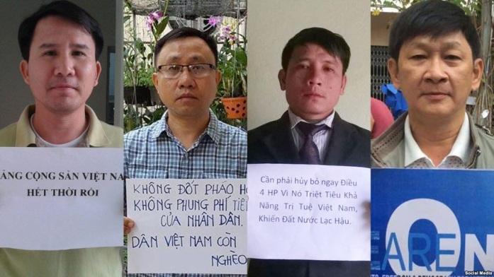 Từ trái qua, Phạm Văn Trội, Nguyễn Bắc Truyển, Nguyễn Trung Tôn và Nguyễn Minh Đức (Nguồn Facebook Lê Nguyễn Hương Trà)