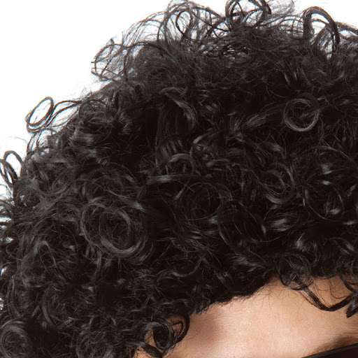 Title 5, Black Medium to Long Curly Wig, European and Am...