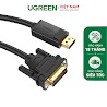 [Mã Elmall5 Giảm 5% Đơn 300K] Dây Cáp Displayport Đực Sang Dvi - D (24+1) Đực Hỗ Trợ 1920X1200 Ugreen Dp103