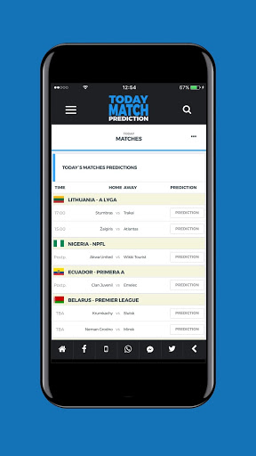 Screenshot Today Match Prediction