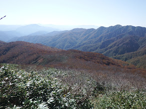 向かう下山尾根