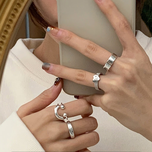 Title 5, Love Wear Combined Ring Set Women. Elegant ring...