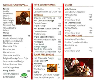 Natural Ice Cream menu 2