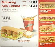 Subway menu 6