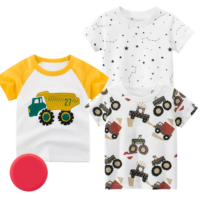 T-shirt à manches courtes pour enfants, confortable et respirante, idéale pour les jeux et les activités estivales, facile d'entretien, résistante.