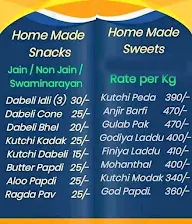 Kutchi Snacks menu 2