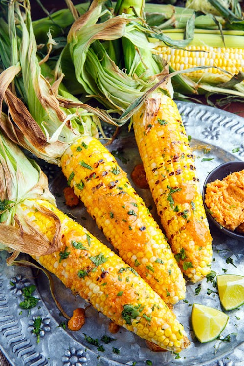 Sriracha Maple Miso Butter Grilled Corn