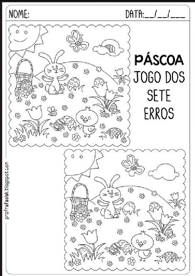 Jogo dos 7 erros para colorir - Tudodesenhos