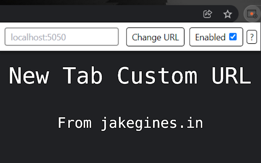 New Tab Custom URL