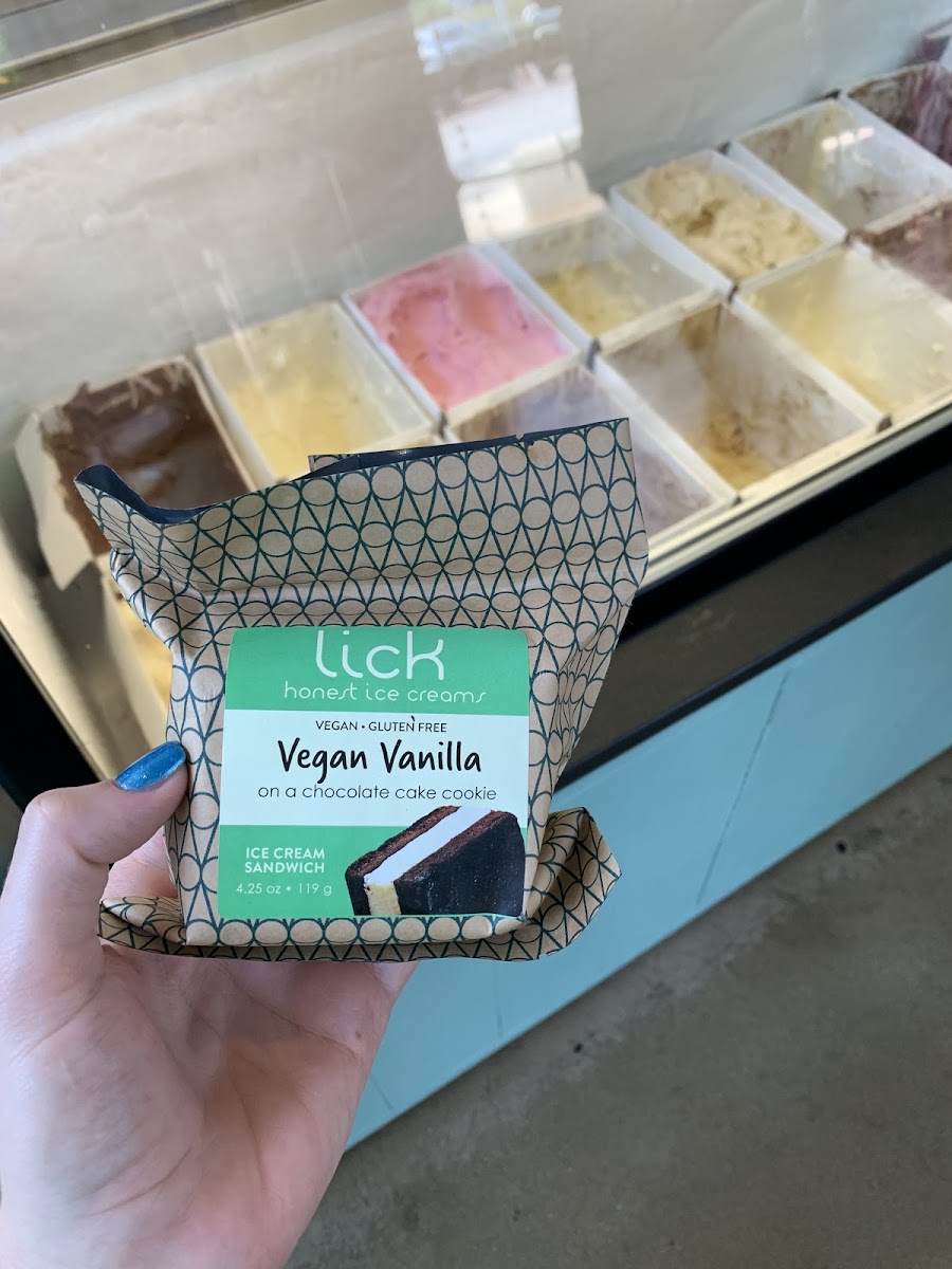 Gluten-Free Vegan Friendly at Lick Honest Ice Creams