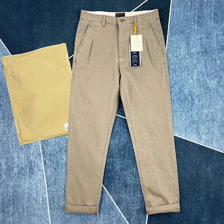 Pantalones casuales rectos elásticos lavados retro para hombre, cómodos y versátiles, perfectos para el día a día y cualquier ocasión informal.