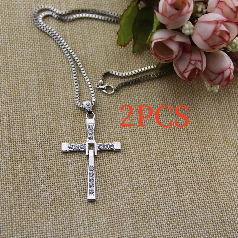 The Movie Fast and Furious Pendant Dominic Toretto Cross Necklace