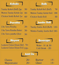 Lucknowi Kebab menu 1