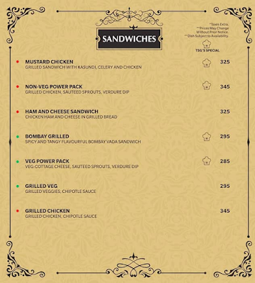 Cafe One menu 