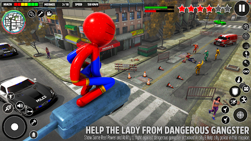 Screenshot Stickman Rope Hero-Spider Game