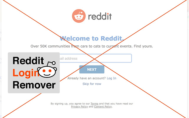 Reddit Login Remover (And Signup Remover)