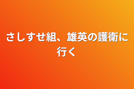 さしすせ組、雄英の護衛に行く