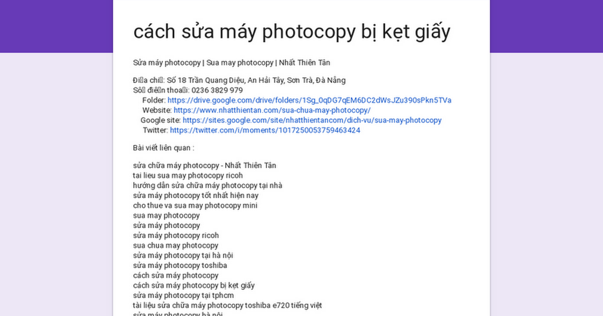 cách sửa máy photocopy bị kẹt giấy - Google Docs