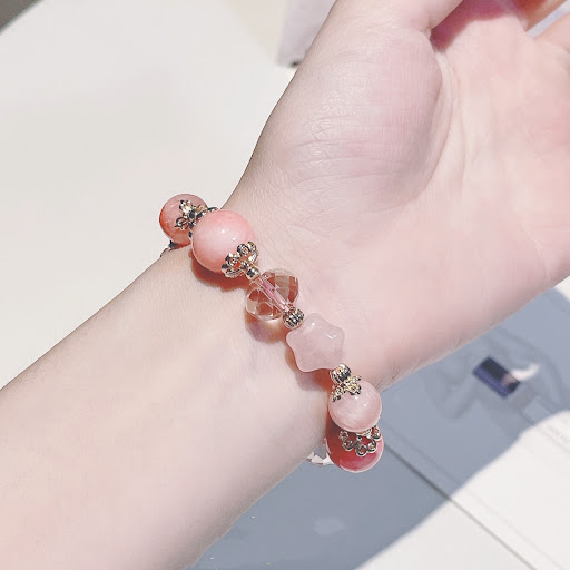 Title 3, Cream Agate Natural Powder Crystal Bracelet. Ex...
