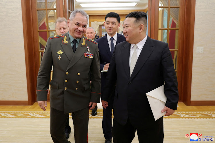 North Korean leader Kim Jong-un meets with Russia's defense minister, Sergei Shoigu, July 26 2023. Picture: KCNA VIA REUTERS