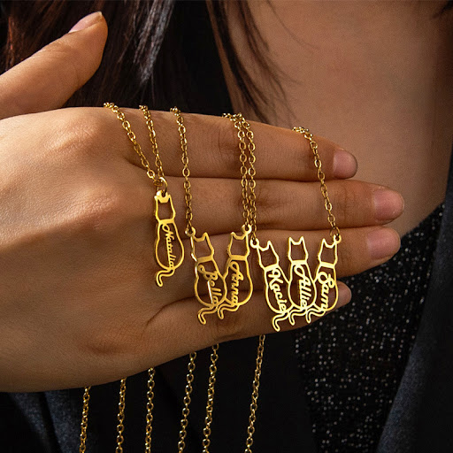 Title 2, Stainless Steel Necklace with Creative and Mini...