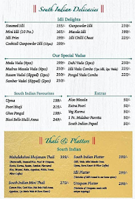 Dasaprakash menu 1