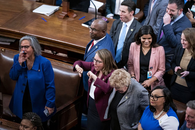 Democrats vote during a meeting of the 118th Congress at the US Capitol in Washington on Thursday. Picture: AL DRAGO/BLOOMBERG