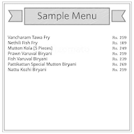 Pattikattan biriyani menu 1