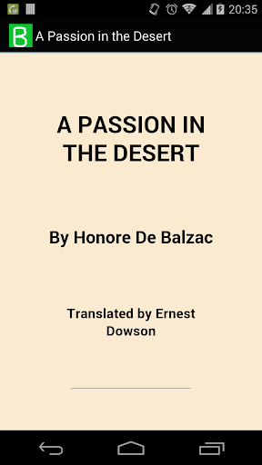 A Passion in the Desert