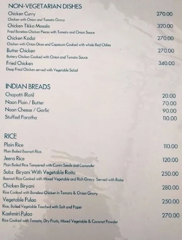 O'Zen Restaurant Cafe menu 