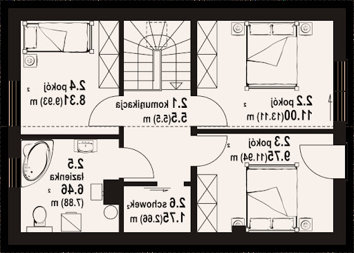 Bartkowo bb 70 dws - Rzut poddasza