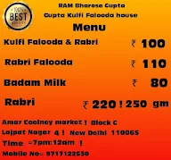 Gupta Kulfi House menu 5