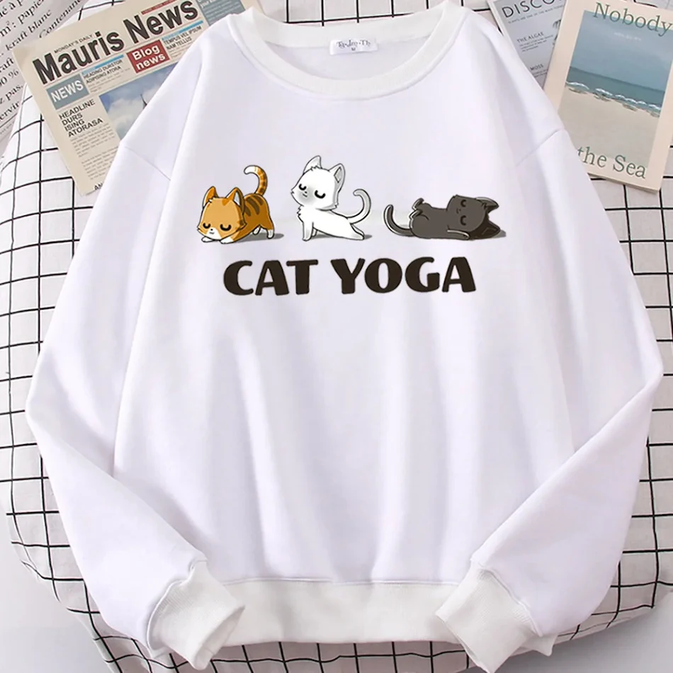 Pull imprimé de yoga à la mode pour femmes