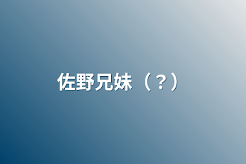 「佐野兄妹（？）」のメインビジュアル