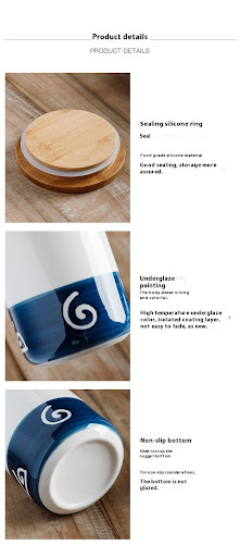 Title 9, Sealed Jar Ceramic With Lid Kitchen Storage for...