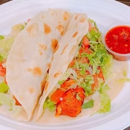 Shrimp Tikka Roti Taco