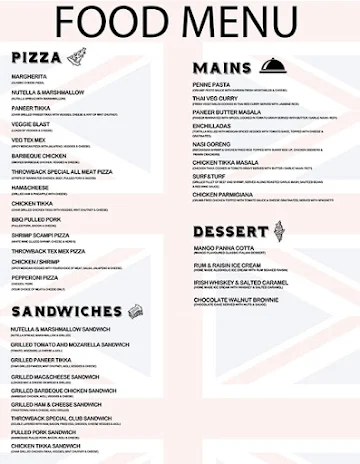 ThrowBack - Pub & Dine menu 