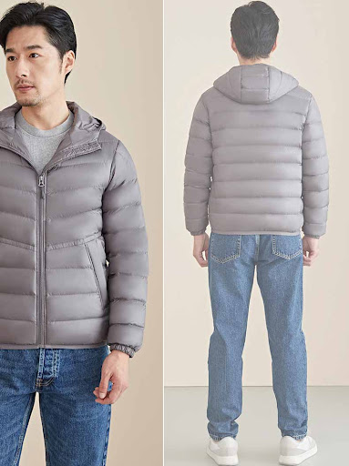 Title 7, Mens Hooded Lightweight Short Down Jacket offe...