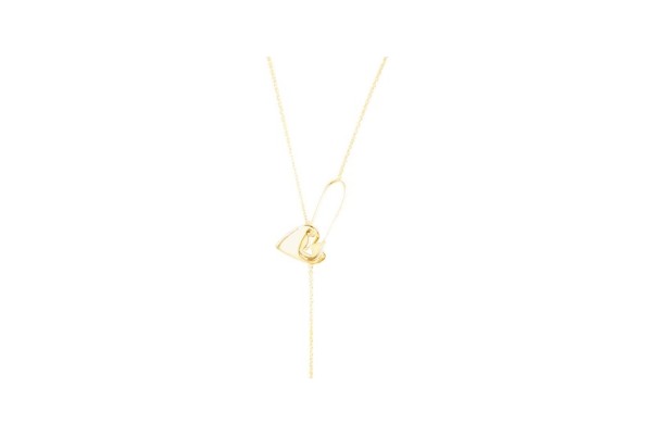 ADORNIA 14K Gold Vermeil Pin Heart Adjustable Lariat from Nordstrom Rack