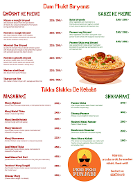 Peri Peri Punjabi menu 1