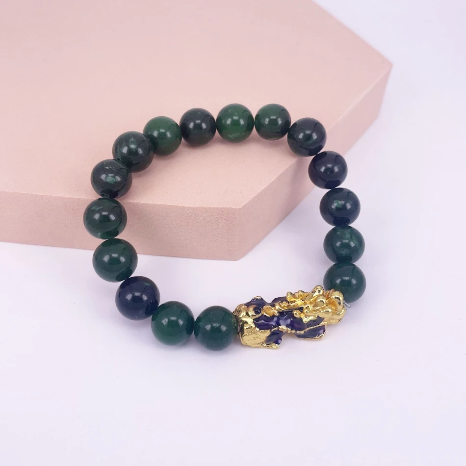 Natuurlijke Jade Pixiu Armband voor Heren Verkleurend Trekt Rijkdom en Geluk aan Feng Shui Armband Beschermend